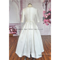 Elegant Drape Knee-Length Picture of Arabic Wedding Dress